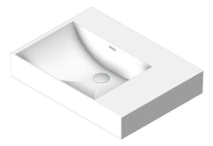 3D Shaded Image of Basin WallHung Fienza Tono Care Left