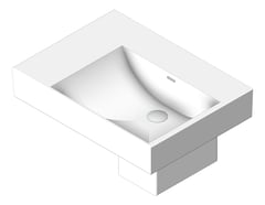 3D Shaded Image of Basin WallHung Fienza Tono Care Shroud Right