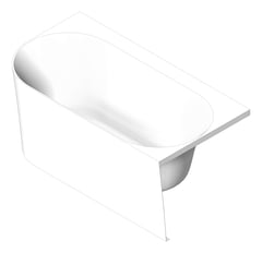 3D Shaded Image of Bath Corner Fienza Chloe 1400 Left