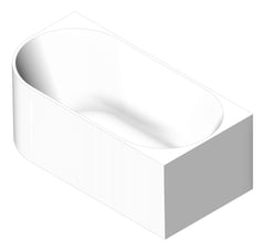 3D Shaded Image of Bath Corner Fienza Eleanor Left