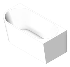 3D Shaded Image of Bath Corner Fienza Isabella 1500 Left