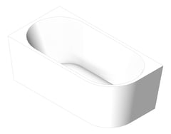 3D Shaded Image of Bath Corner Fienza Isabella 1500 Right