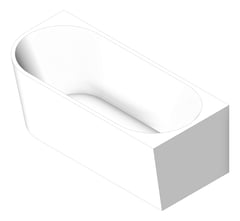 3D Shaded Image of Bath Corner Fienza Isabella 1700 Left