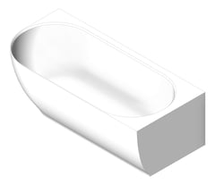 3D Shaded Image of Bath Corner Fienza Matta Left