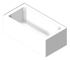 3D Shaded Image of Bath Corner Fienza Sentor 1500 Right