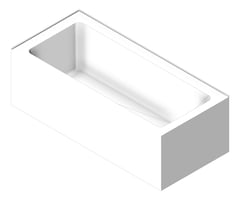 3D Shaded Image of Bath Corner Fienza Sentor 1650 Right