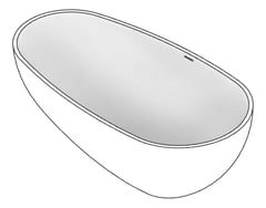 3D Documentation Image of Bath Freestanding Fienza Bahama Stone 1685