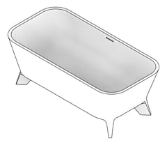 3D Documentation Image of Bath Freestanding Fienza Hampton Stone 1600