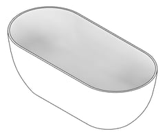 3D Documentation Image of Bath Freestanding Fienza Kaya 1700