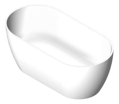 3D Shaded Image of Bath Freestanding Fienza Kaya SlimWall 1500