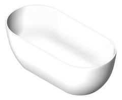 3D Shaded Image of Bath Freestanding Fienza Kaya SlimWall 1700