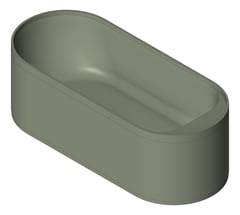 3D Shaded Image of Bath Freestanding Fienza Minka Fluted