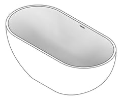 3D Documentation Image of Bath Freestanding Fienza Nero Stone 1400