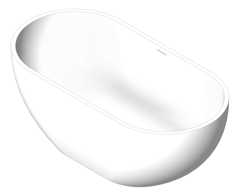 3D Shaded Image of Bath Freestanding Fienza Nero Stone 1400