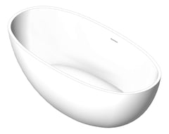 3D Shaded Image of Bath Freestanding Fienza Sasso Stone 1550