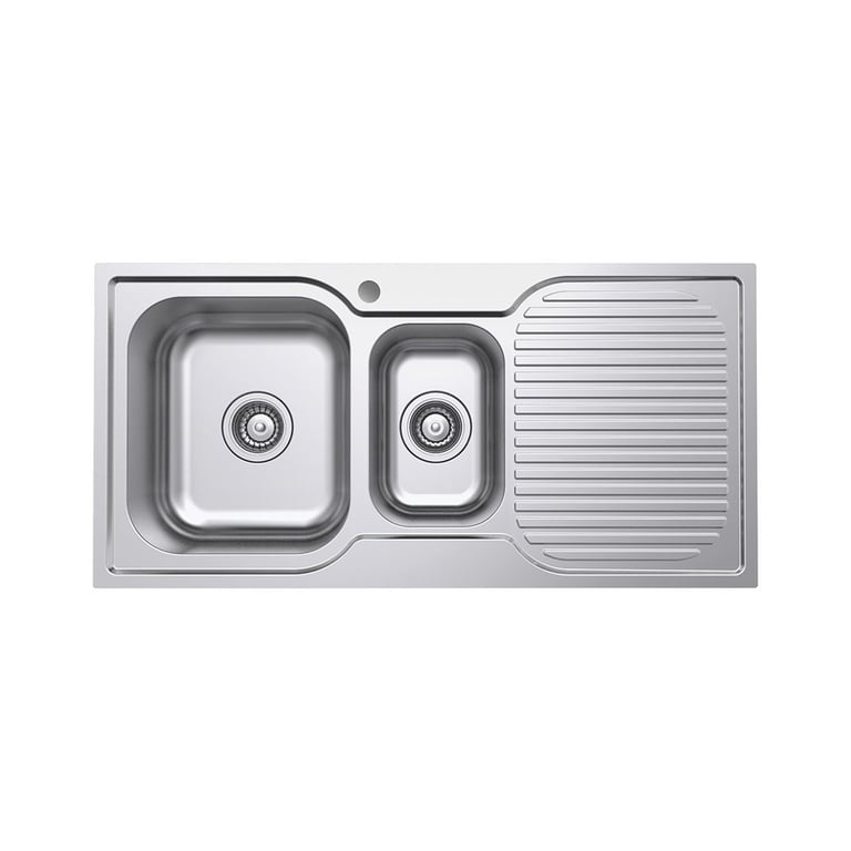 68105L.jpg Image of Sink Kitchen Fienza Tiva OneAndHalfBowl Left