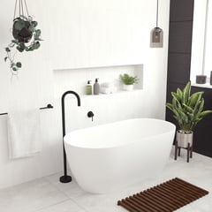 SS350_5.jpg Image of Bath Freestanding Fienza Kaya SlimWall 1500