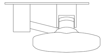 Plan Image of Shower Hand Fienza Kaya RectangularPlate