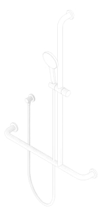 3D Documentation Image of Shower Rail Fienza HustleCare Accessible Right