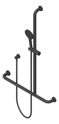 3D Shaded Image of Shower Rail Fienza HustleCare Accessible Right