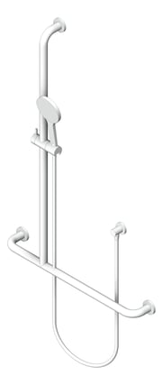 3D Shaded Image of Shower Rail Fienza LucianaCare Accessible Left