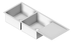 3D Shaded Image of Sink Kitchen Fienza Hana Double DoubleBowl