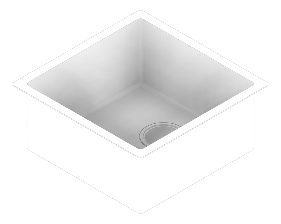 3D Documentation Image of Sink Kitchen Fienza Hana Single AntiScratch