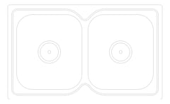 Plan Image of Sink Kitchen Fienza Tiva Double