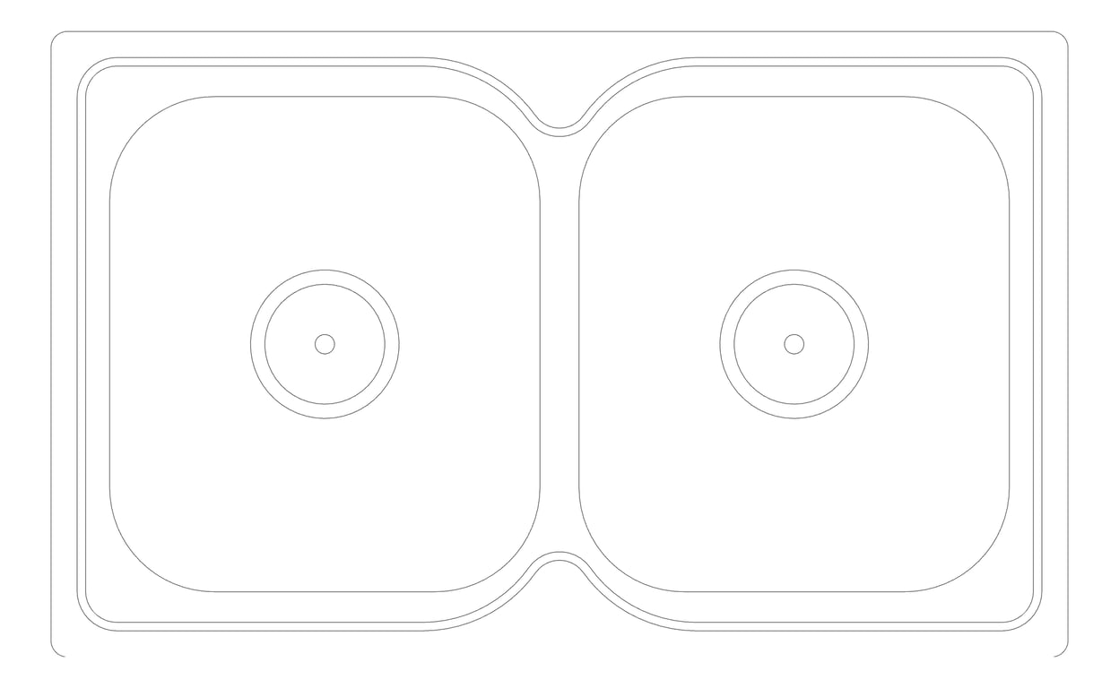 Plan Image of Sink Kitchen Fienza Tiva Double