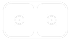 Plan Image of Sink Kitchen Fienza Tiva DualMount