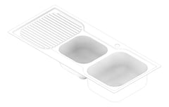 3D Documentation Image of Sink Kitchen Fienza Tiva OneAndThreeQuarterBowl Right