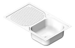 3D Shaded Image of Sink Kitchen Fienza Tiva Right