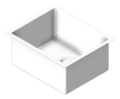3D Shaded Image of Sink Laundry Fienza Hana UnderMount