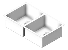 3D Shaded Image of Sink Laundry Fienza Hana UnderMount Double