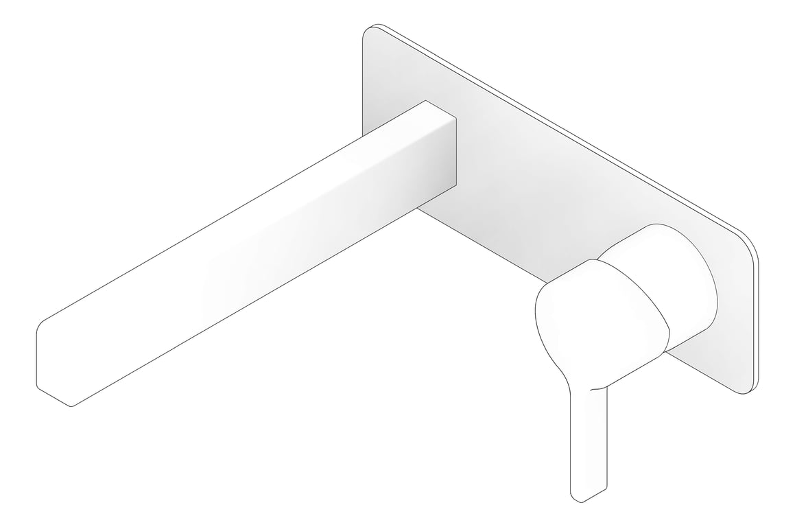 3D Documentation Image of MixerSet Bath Fienza Sansa Wall