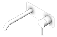 3D Shaded Image of MixerSet Wall Fienza Kaya RectangularPlate 200