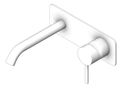 3D Shaded Image of MixerSet Wall Fienza Kaya RectangularPlate