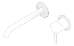 3D Documentation Image of MixerSet Wall Fienza Kaya RoundPlates 200