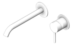 3D Shaded Image of MixerSet Wall Fienza Kaya RoundPlates 200