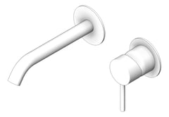 3D Shaded Image of MixerSet Wall Fienza Kaya RoundPlates