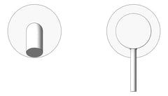 Front Image of MixerSet Wall Fienza Kaya RoundPlates