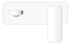 Front Image of MixerSet Wall Fienza Tono RectangularPlate 200