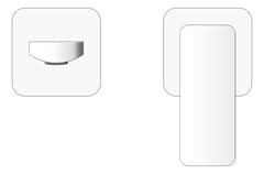 Front Image of MixerSet Wall Fienza Tono SquarePlates 200