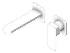 3D Shaded Image of MixerSet Wall Fienza Tono SquarePlates