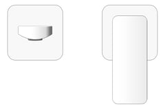 Front Image of MixerSet Wall Fienza Tono SquarePlates