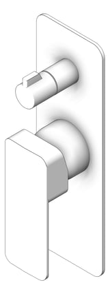 3D Shaded Image of MixerTap Diverter Fienza Tono RectangularPlate