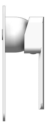 Left Image of MixerTap Wall Fienza Tono RectangularPlate