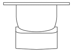 Plan Image of MixerTap Wall Fienza Tono RectangularPlate