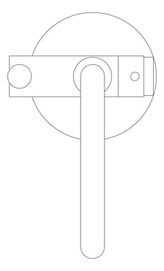 Plan Image of Mixer Freestanding Fienza Kaya Bath HandShower