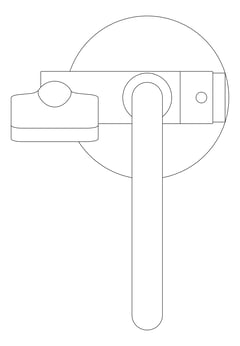 Plan Image of Mixer Freestanding Fienza Tono Bath HandShower